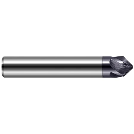 Harvey Tool Chamfer Cutter - Flat End - Helical Flutes, 0.1875" 916512-C3